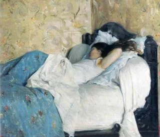 &quot;In Bed&quot; by Federico Zandomeneghi, 1841-1917