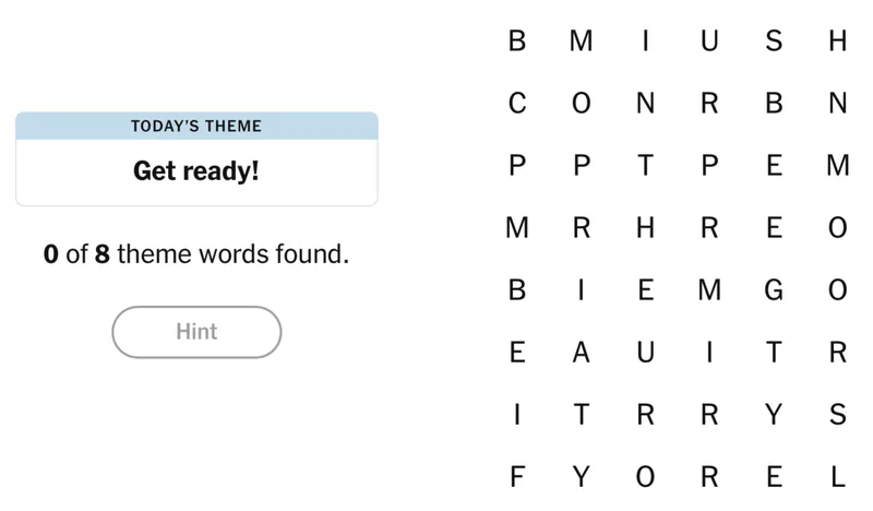 NYT Strands board hint
