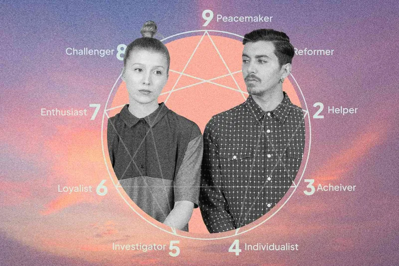 enneagram types with the two people in a circle 