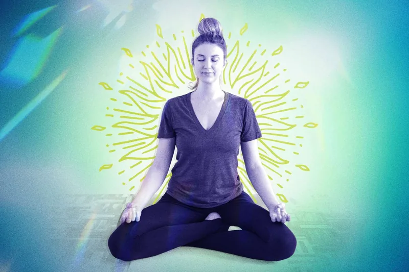 Woman manifesting her goals through meditation