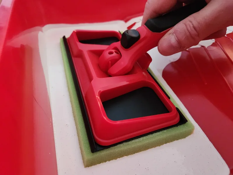 Loading paint onto the pad edger