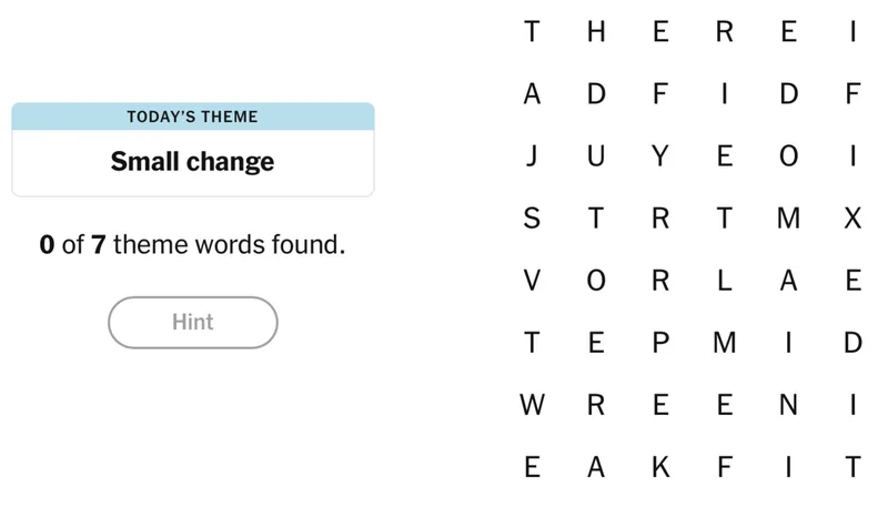 NYT Strands board for April 19, 2026: Small change.