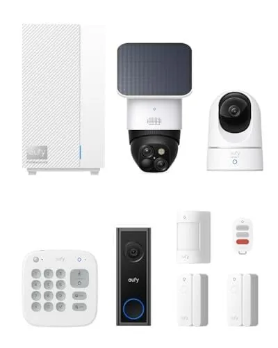 Eufy ExpertSecure System E10, Home Security Center, 4G Connectivity and Battery Backup, Flexible Contract, Advanced Local AI, Compatible with eufy Security Products