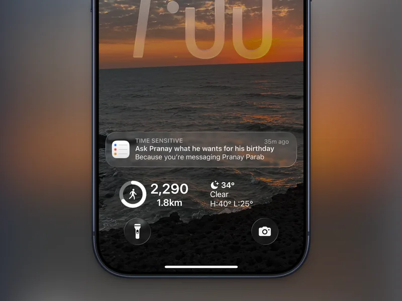 Reminder notification when messaging someone.