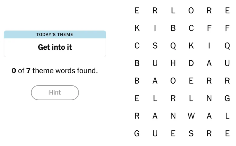 NYT Strands board for April 26, 2026: Get into it.