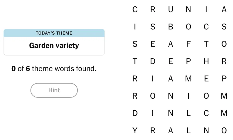 NYT Strands board for May 8, 2026: Garden variety.