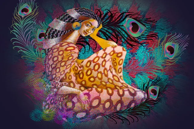 A person looking thoughtfully at a sunset, symbolizing happiness and introspection.