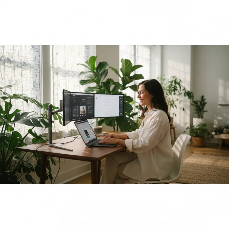 Boost Productivity: Get a Triple-Screen Laptop Extender Now - Routinova